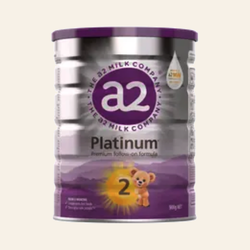 นมผงสูตรต่อเนื่องสำหรับทารก a2 Platinum Premium สูตร 2 ขนาด 900 กรัม