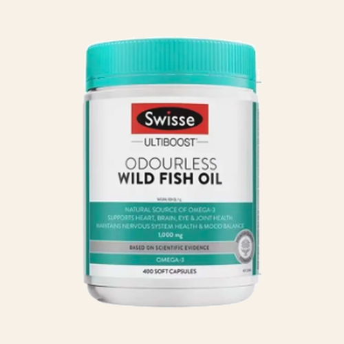Swisse Odourless Wild Fish Oil 1000mg 400 Capsules