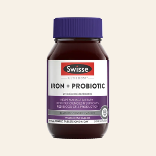 Swisse Iron + Probiotic 30 Capsules