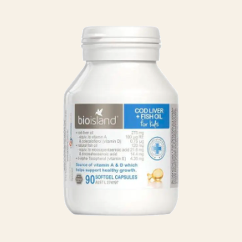 Bio Island Cod Liver + Fish Oil for Kids 90 Capsules